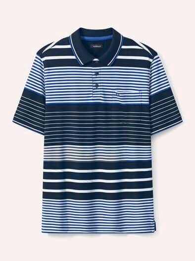Pique-Polo Hitzefrei Streifen Marine