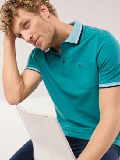 Pique-Polo Hitzefrei Uni Aqua
