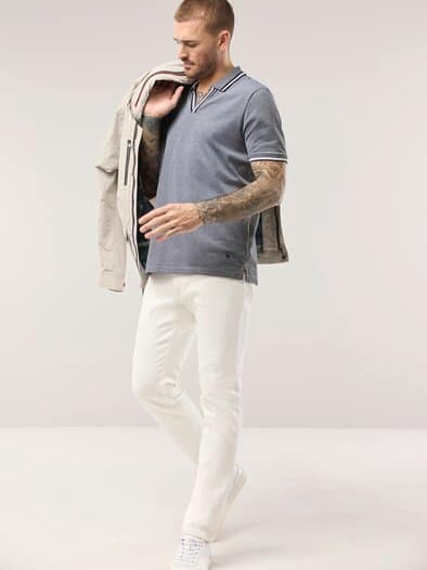 Bi Colour Polo Marine