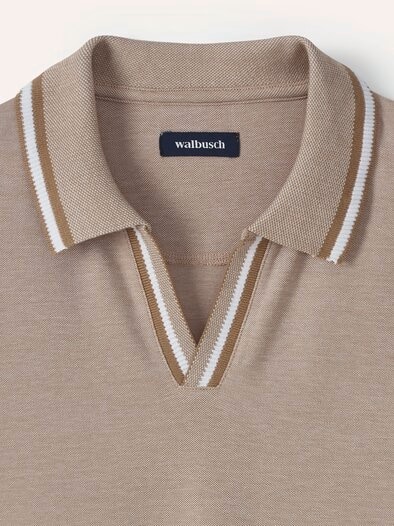 Bi Colour Polo Latte