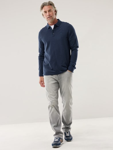 Merino Mix Polo Marine