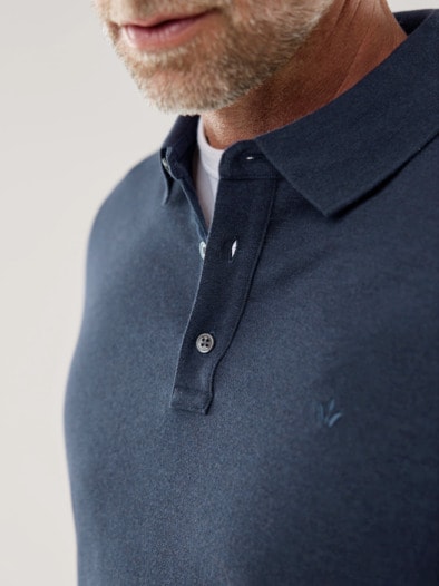 Merino Mix Polo Marine