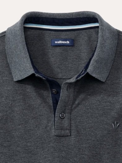Merino Mix Polo Grau