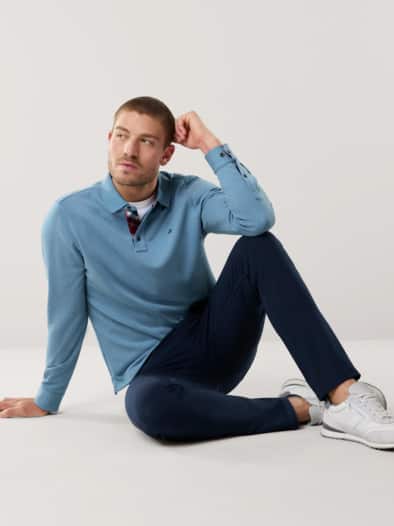 Premium Polo Supersoft Rauchblau