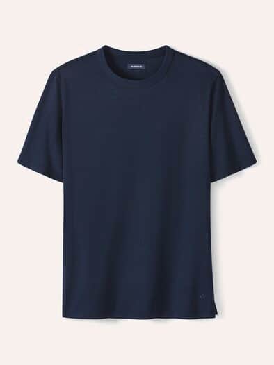 Leinen T-Shirt Marine