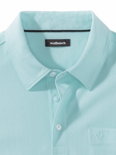 Tausend-Poren-Polo Light Aqua
