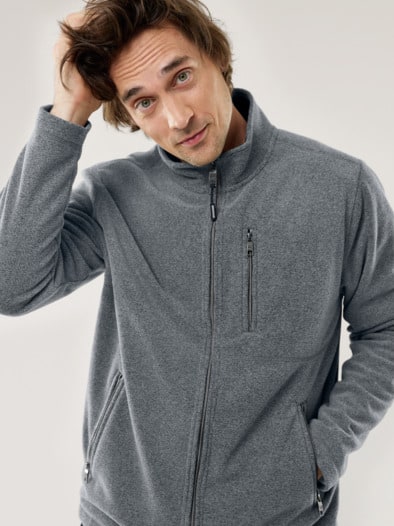 Huskyfleece Jacke Grau Melange