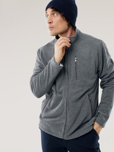 Huskyfleece Jacke Grau Melange