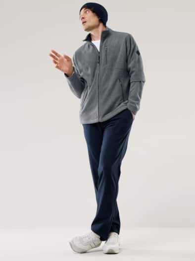 Huskyfleece Jacke Grau Melange