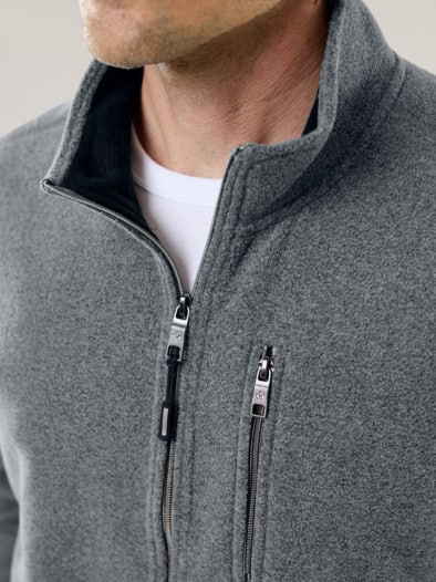 Huskyfleece Jacke Grau Melange