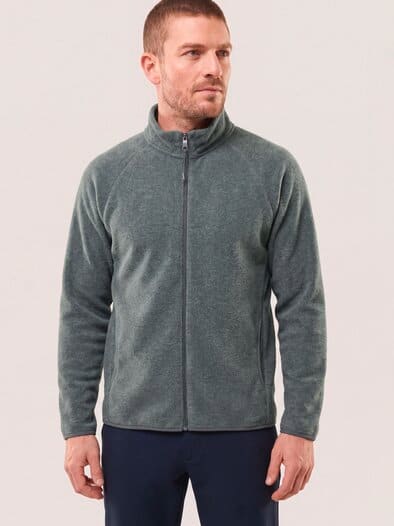 Zippjacke aus Polarfleece Grau Melange