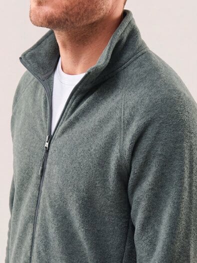 Zippjacke aus Polarfleece Grau Melange