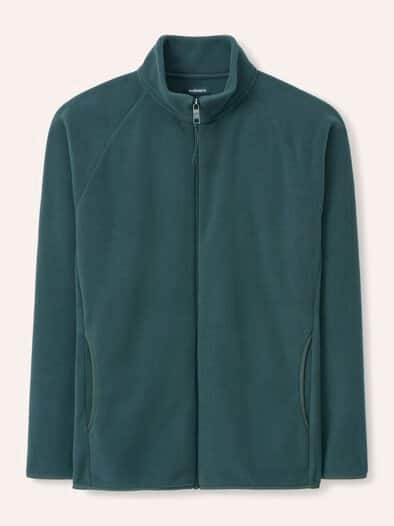 Zippjacke aus Polarfleece Blaugrün