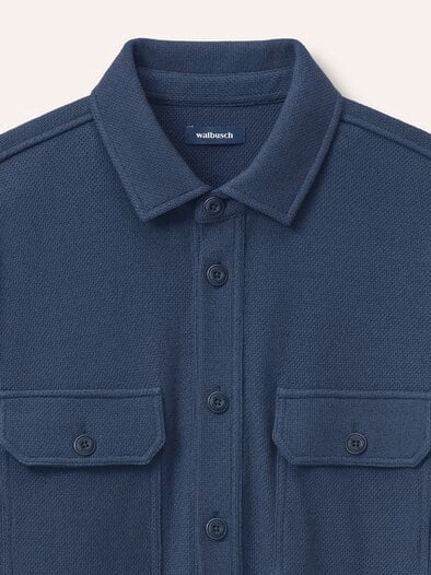 Overshirt mit Struktur Marine