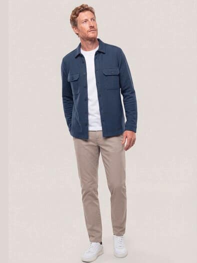 Overshirt mit Struktur Marine