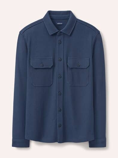 Overshirt mit Struktur Marine