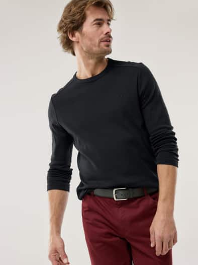 Langarm Zu schade für Drunter-Shirt Schwarz