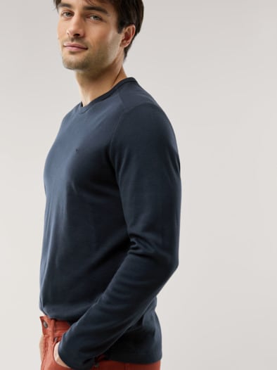 Langarm Zu schade für Drunter-Shirt Marine