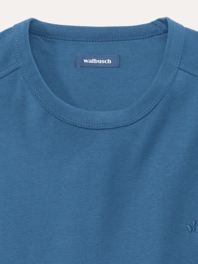 Langarm Zu schade für Drunter-Shirt Mittelblau