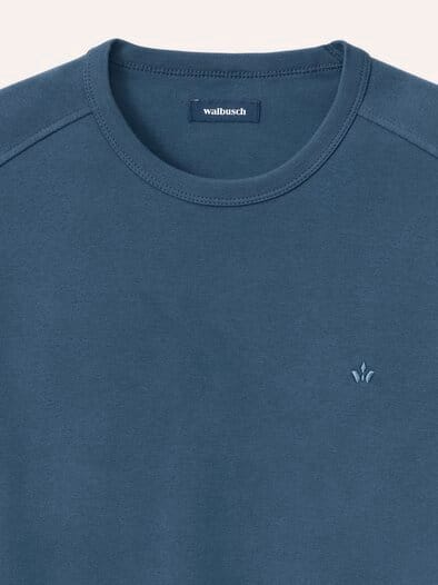Langarm Zu schade für Drunter-Shirt Meerblau