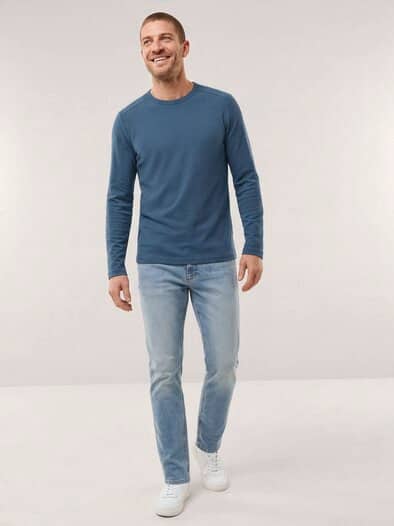 Langarm Zu schade für Drunter-Shirt Meerblau