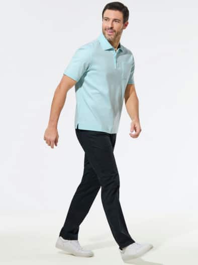Walbusch-Kragen Polo Light Aqua