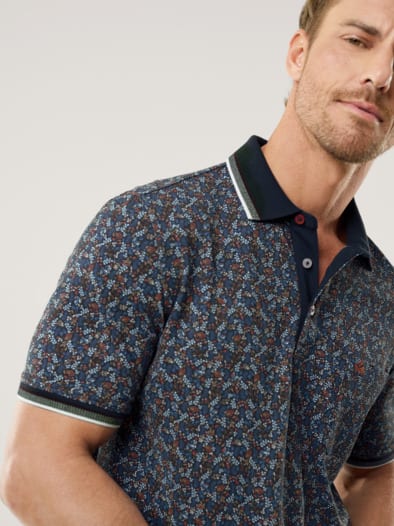 Extraglatt-Polo Bicolor Druck