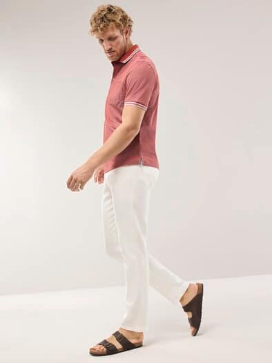 Extraglatt-Polo Bicolor Koralle