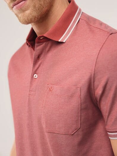 Extraglatt-Polo Bicolor Koralle