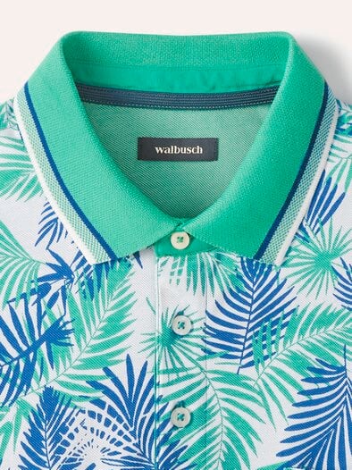 Extraglatt-Polo Bicolor Druck Blätter