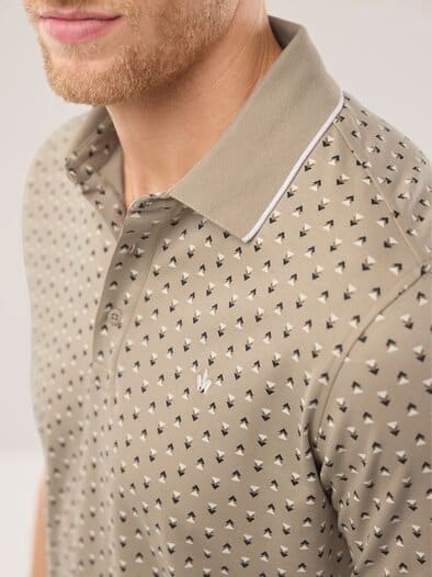 Interlock Polo Druck Dreiecke