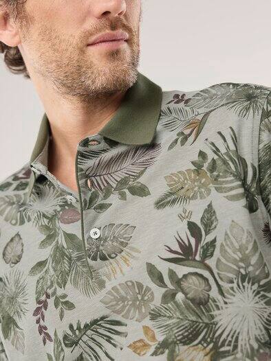 Tropical Polo Druck Khaki