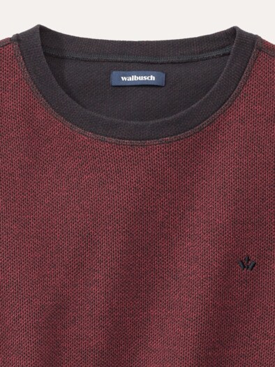 Struktur Pullover Bicolor Feuerrot