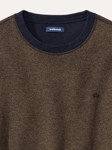Struktur Pullover Bicolor Curry