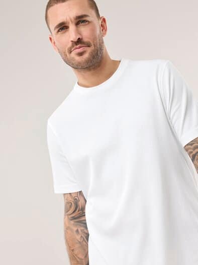 Struktur T-Shirt Weiß