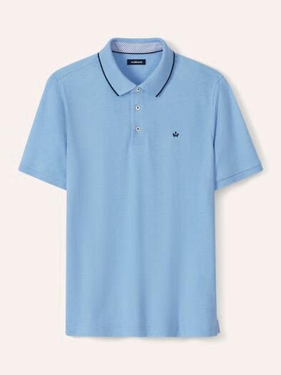 Melange Polo Hellblau