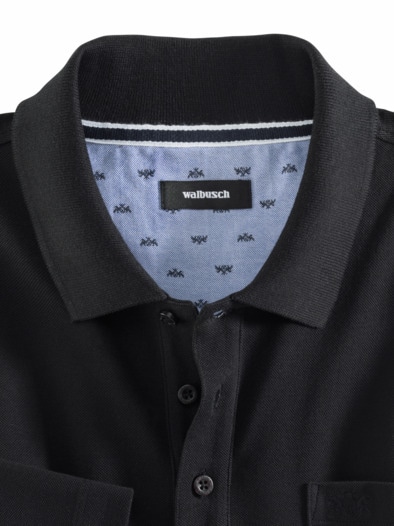 Pique-Polo Pima Cotton Schwarz