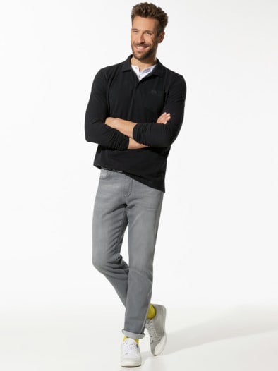 Pique-Polo Pima Cotton Schwarz