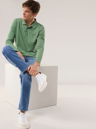 Pique-Polo Pima Cotton Lindgrün