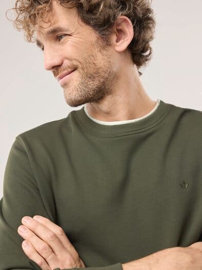 Leicht-Sweatshirt Oliv