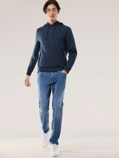 Easycare Kapuzen-Sweatshirt Marine