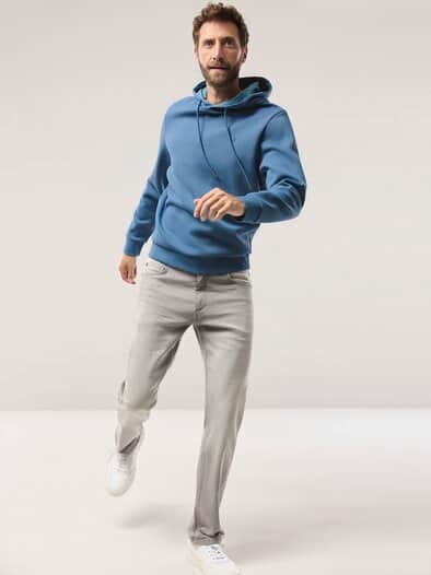 Easycare Kapuzen-Sweatshirt Ozeanblau