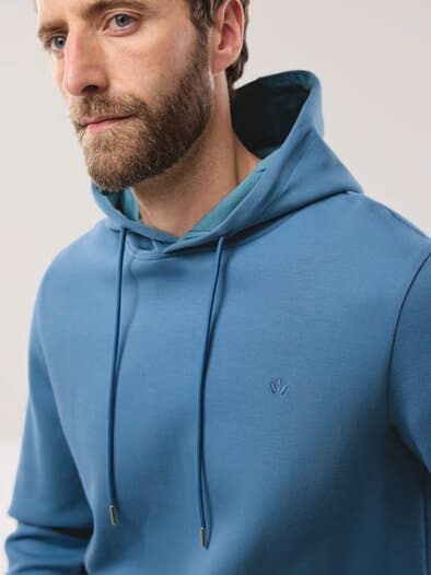 Easycare Kapuzen-Sweatshirt Ozeanblau