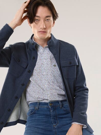 Sweatjacke Marine Melange