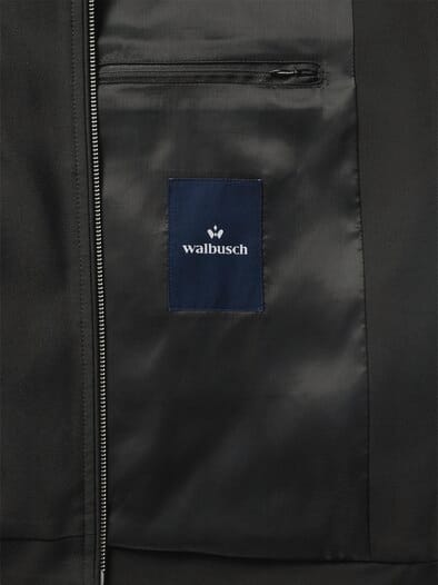 Anzug-Blouson mit Kragen Schwarz