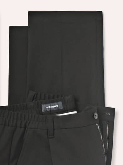 Anzug-Chino mit elastischem Bund Schwarz