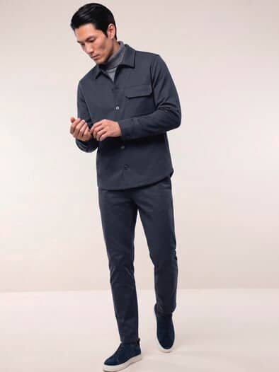 Hemdjacke aus elatischem Material Marine