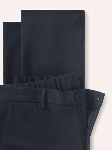 Anzug-Chino aus elast. Material Marine