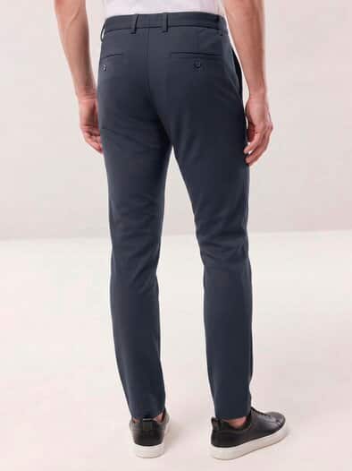 Anzug-Chino aus elast. Material Marine