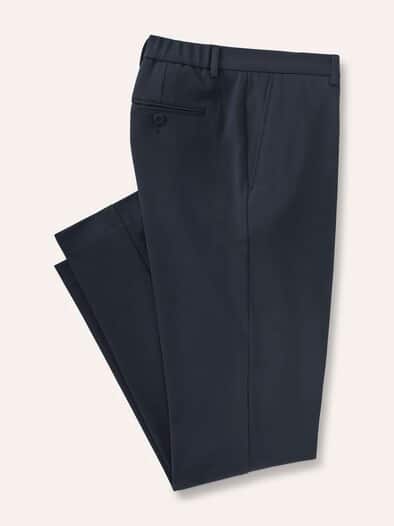 Anzug-Chino aus elast. Material Marine